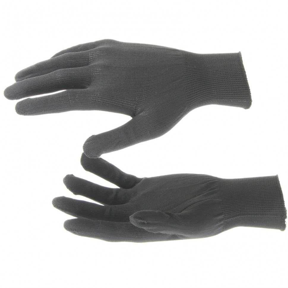 Перчатки Нейлон, 13 класс, черные, XL Россия Перчатки из нейлона фото, изображение