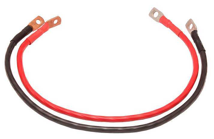 Комплект кабелей 0,75м сечением 16 кв.мм для АКБ (ГОСТ) Дополнительные устройства к источникам питания фото, изображение