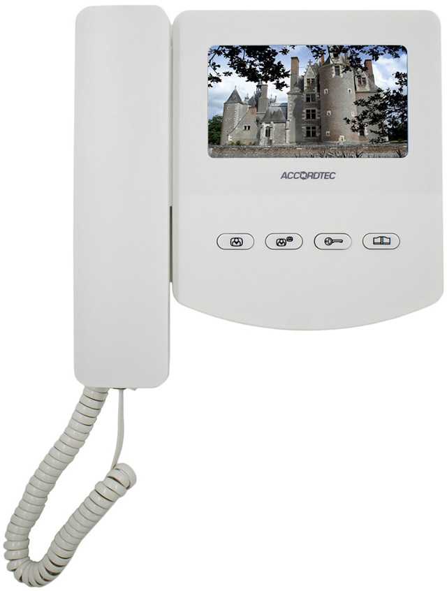 AccordTec AT-VD433C WH (AT-00734) Цветные видеодомофоны фото, изображение
