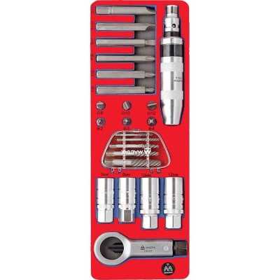 Набор демонтажный с ударной отверткой, ложемент, 24 предмета МАСТАК 5-19424 Ложементы с инструментом фото, изображение